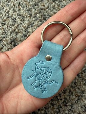 Rawlings Blue Leather Heart of Hide Key Fob